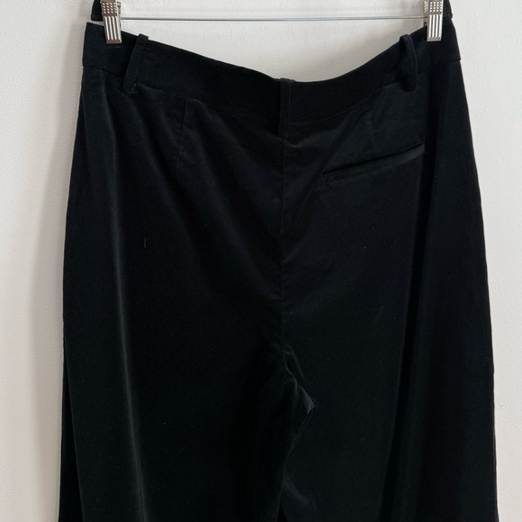 Banana Republic Green Velour Pleated Wide Leg High Waisted Trousers - Picture 4 of 8